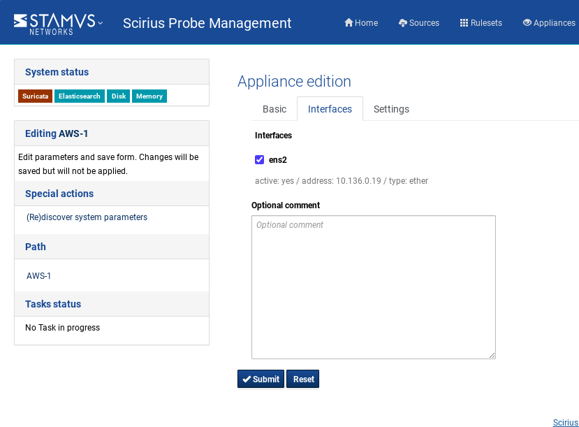 Add Suricata Sensor/probe for rule management in SCS