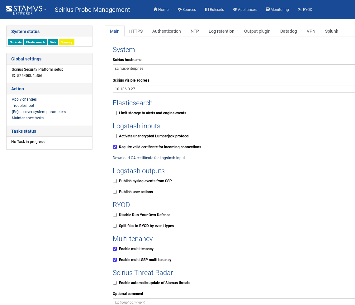 Chained SCSs Architecture Configuration