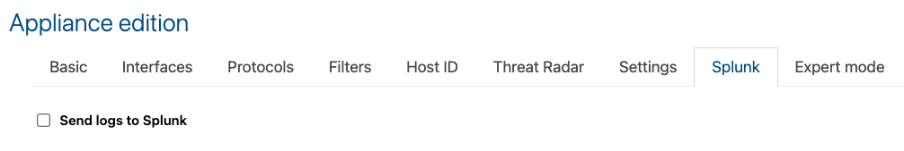 Enabling logs forwarding to Splunk