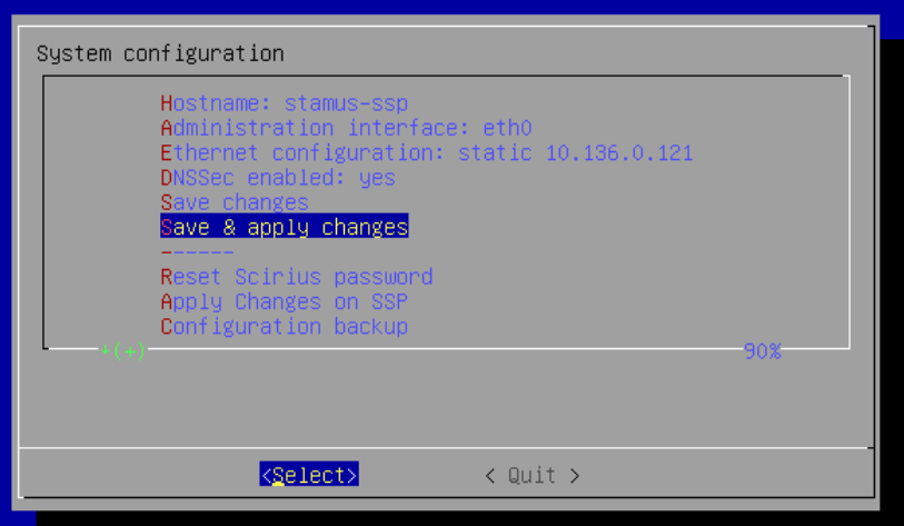 Configure the system parameters