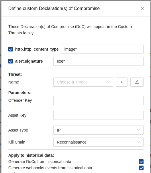 Declaration of Compromise Modal