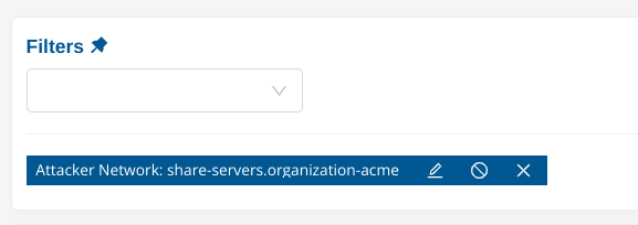 Using network definition in filters