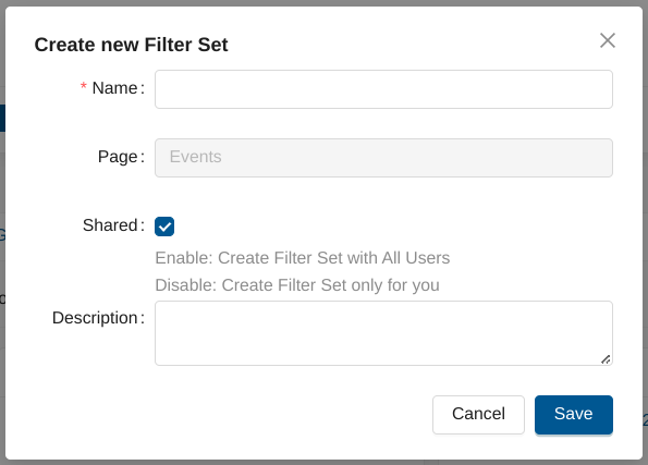 Create Global Filter Set