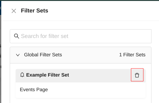 Delete Filter Set