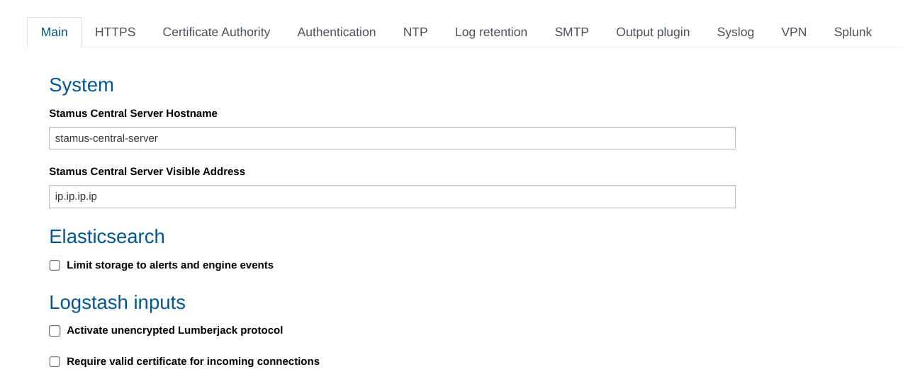 Chained SCSs Architecture Logstash Inputs