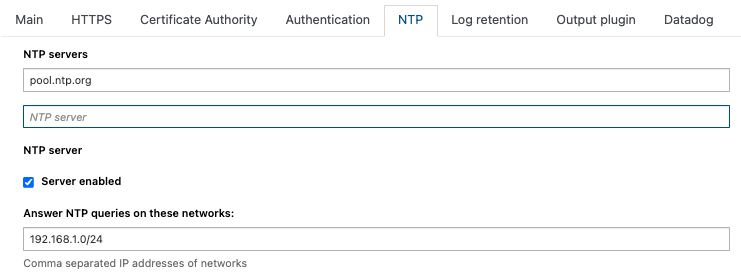 NTP Configuration