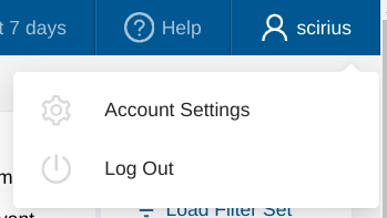 Account Settings dropdown