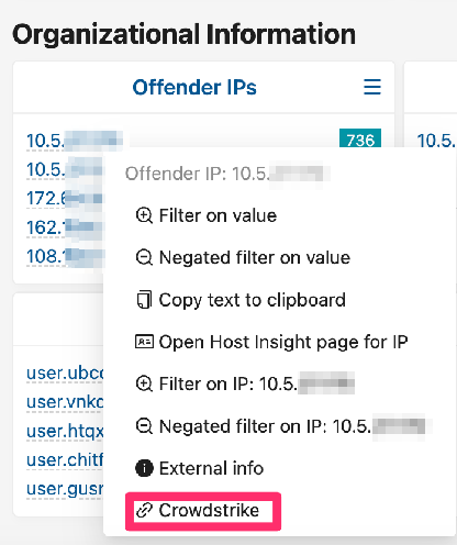 CrowdStrike External links integration example