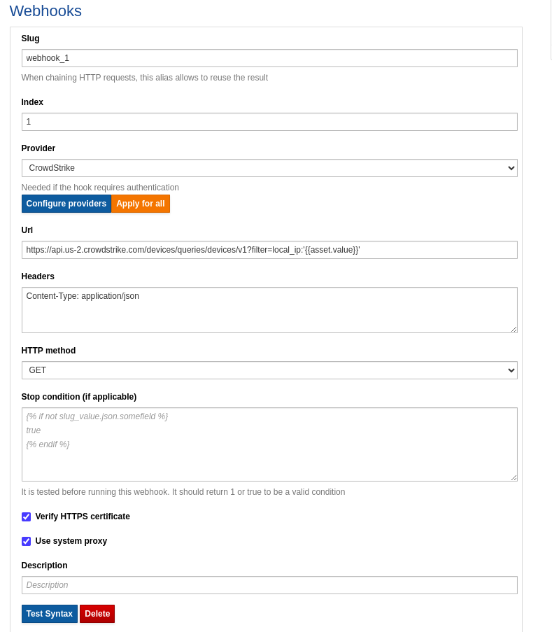 CrowdStrike contain response integration example