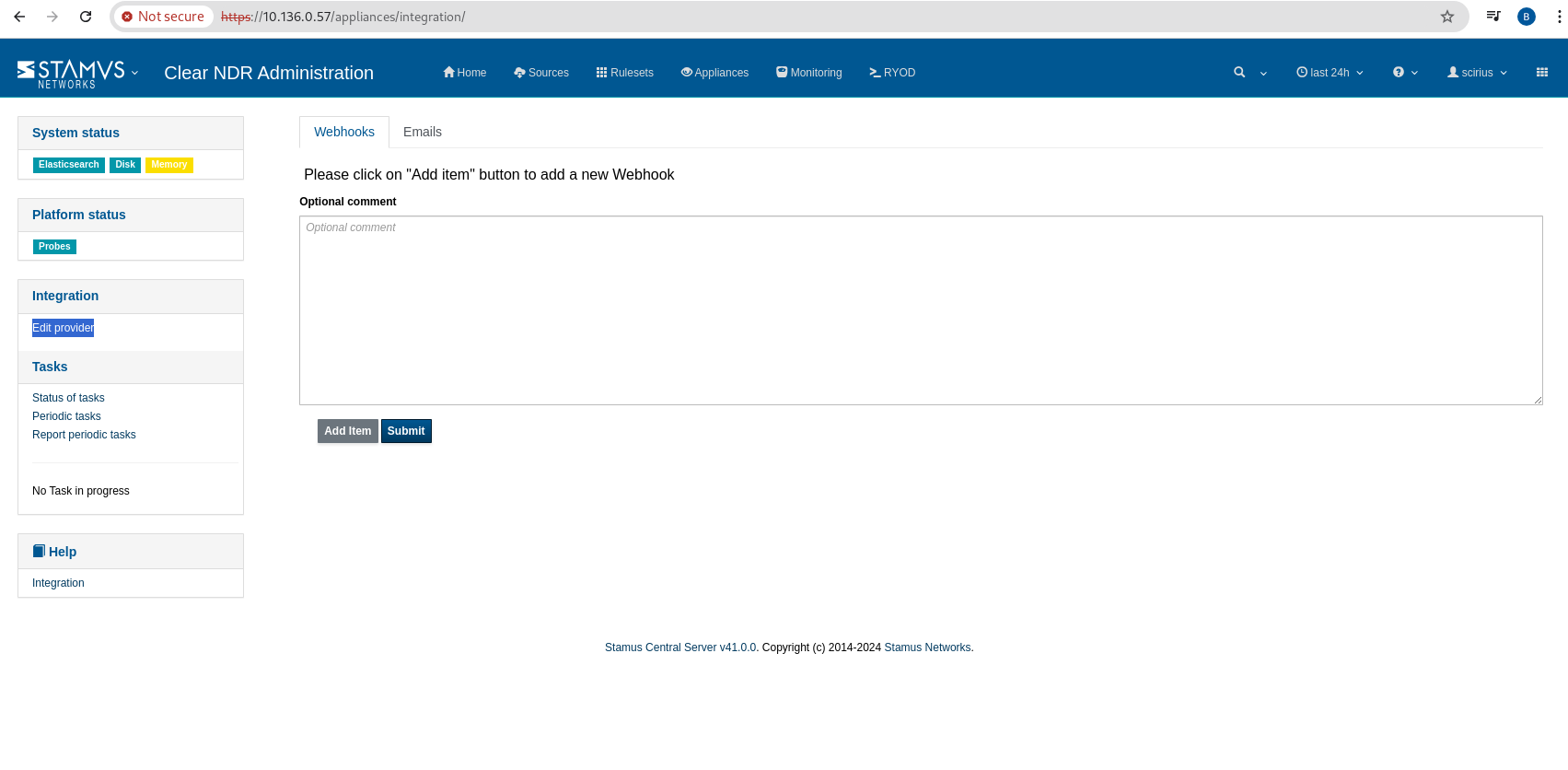 Splunk Cloud Setup integration example