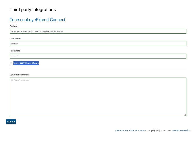 Splunk Cloud Setup integration example