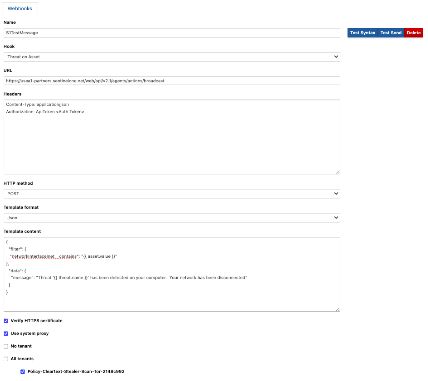 MS Teams integration example