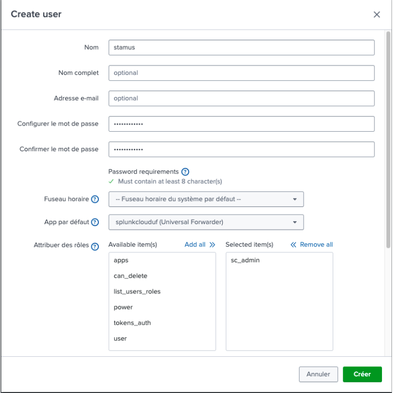Splunk Cloud Setup integration example