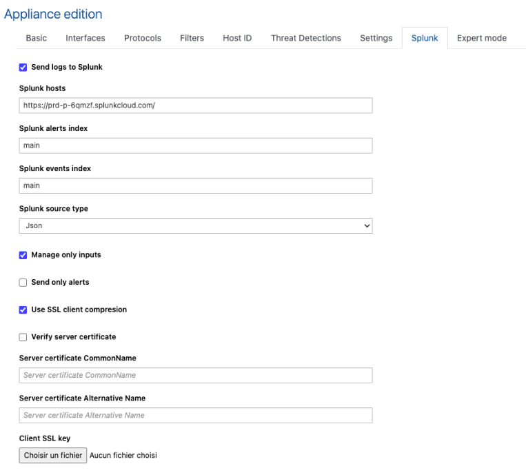 Splunk Cloud Setup integration example